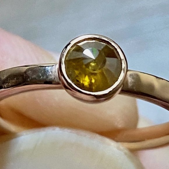 Black diamond engagement ring
